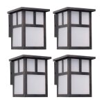 Applique murale style japonais e27 marron rouille (4 pcs) osaka