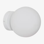 Applique murale traditionnelle en acier inoxydable avec boule de cristal uvol blanc