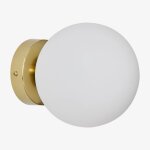 Applique murale traditionnelle en acier inoxydable avec boule de cristal uvol dor�