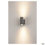 Applique murale - tube - gu10 - 2 x 35 w - slv new myra - ip55 - anthracite Applique murale - tube - gu10 - 2 x 35 w - slv new myra - ip55 - anthracite