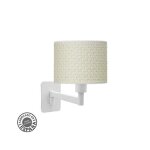 Applique pliante moda 1xe14 blanc / roseau blanc 26x17x28 cm