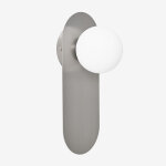 Applique de salle de bain en acier inoxydable et verre nacariel gris chrom� ¿30 cm