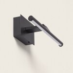 Applique pour tableaux led 1, 7 w slimlight avec t�l�commande noir mate 2700k 125 mm