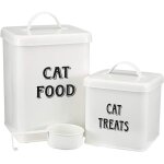 Apt - lot de bote pour croquettes pour chat - rcipients pour nourriture et friandises pour animaux ...