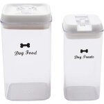 Apt - - boite croquette chien, lot de 2 pot de conteneur croquettes chien pour aliments et friandises ...