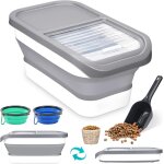 Apt - conteneur croquettes chien, boite a croquette pour chien, seau de stockage pliable container avec ...