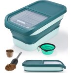 Apt - conteneur croquette nourriture pour chien chat 5kg, boite a croquettes chien seau de stockage pliable ... Apt - conteneur croquette nourriture pour chien chat 5kg, boite a croquettes chien seau de stockage pliable ...