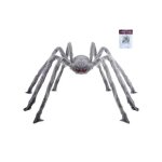 Araign�e g�ante halloween fftanxs 150 cm, peluche grise yeux rouges, pattes flexibles, lot 1 araign�e ...