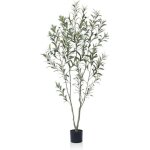 Arbre artificiel olivier en pot petit olivier 150 cm tronc bois naturel feuilles r�alistes fruits d�coratifs ...