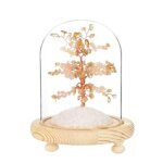 Arbre du bonheur sous cloche citrine - taille unique