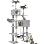 Arbre a chat 206 cm de hauteur sous plafond xxl grand arbre a chat arbre a chat stable avec corde en ...