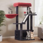Arbre a chat, 97cm arbre a chat stable avec 4 griffoirs, condos spacieux pour chats, plateforme souple, ...