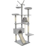 Arbre  chat, arbre a chat geant stable, hauteur 210cm, avec centre d'activits, 2 plate - formes, ...