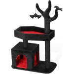 Arbre a chat gothique hauteur 120 cm arbre a grimper multi - niveaux tour de jeux pour chats 3 poteaux ...