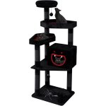 Arbre  chat gothique avec lit de cercueil, tour de chat noir de 158 cm avec style dmon spacieux, ...