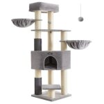 Arbre a chat grand et stable avec tapis chaud auto - toiletteurs poteaux a griffer niche hamacs plateformes ...