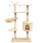 Arbre a chat avec griffoirs en sisal 125 cm beige
