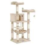 Arbre a chat avec niche, beige