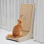 Arbre a chat en sisal en forme de l, griffoir pour chat, protecteur de meubles muraux de 68 cm avec jouet ... Arbre a chat en sisal en forme de l, griffoir pour chat, protecteur de meubles muraux de 68 cm avec jouet ...