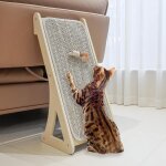 Arbre a chat en sisal en forme de l, griffoir pour chat, protecteur de meubles muraux de 68 cm avec jouet ... Arbre a chat en sisal en forme de l, griffoir pour chat, protecteur de meubles muraux de 68 cm avec jouet ...