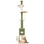 Arbre a chat du sol au plafond 39 x 39 x 218 - 253 cm r�glable et confort optimal vintage en panneau ...