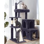 Arbre  chat solide avec 2 grandes bases, 2 niches rotatives  90, plateforme rembourre, pente en ...