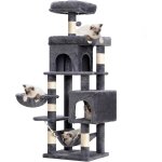 Arbre a chat, tour de grimpe a tige a griffer multi - etag de 145 centimtres de hauteur, equip de ...