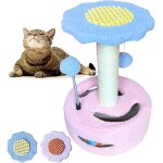 Arbre griffoir pour chat, panier chat, poteau griffoir, petit tour 35 cm avec 3 balles de jeu