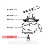 Arbre de transmission pour robots et multifonctions moulinex ms - 0678707 fp410141(seb) fp650hb1 / 700 ...