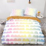 Arc en ciel housse couette x cm polyester - coton parures de lit anti - allergique housse couette ado ...