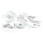 Arcopal - zelie - vaisselle blanche complete pour 6 personnes 18 couverts 24 amefa, verre opale, 19 pieces ... Arcopal - zelie - vaisselle blanche complete pour 6 personnes 18 couverts 24 amefa, verre opale, 19 pieces ...