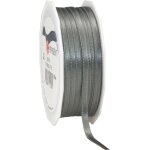 Ardoise (gris), rouleau de 50 m de ruban satinée pour emballage cadeau, largeur 6 mm, accessoire de décoration ... Ardoise (gris), rouleau de 50 m de ruban satinée pour emballage cadeau, largeur 6 mm, accessoire de décoration ...