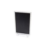 Ardoise menu double face 19x12cm argent paillete