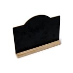 Ardoise socle bois 20x15cm noir