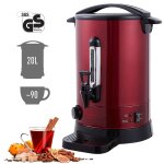 Arebos distributeur de boissons 20 l chaudes bouilloire marmite vin chaud th