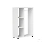 Armoire, 1 porte - manteau, 3 étagères, armoire, porte - manteau, sur roulettes, pour entrée, chambre, ... Armoire, 1 porte - manteau, 3 étagères, armoire, porte - manteau, sur roulettes, pour entrée, chambre, ...