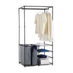 Armoire penderie armoire de rangement penderie dressing avec panier 4 etageres 87x43, 5x163, 5cm