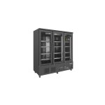 Armoire ngative 1156 litres, 3 portes vitres battantes, noire, 1, 7 kw, 220 v - mono