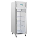 Armoire vitrée inox réfrigérée positive 600 litres, 1 porte vitrée gn 2 / 1, 300 w, 220 v - mono Armoire vitrée inox réfrigérée positive 600 litres, 1 porte vitrée gn 2 / 1, 300 w, 220 v - mono