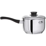 Art82626 casserole bain marie avec couvercle inox 16 cm, noir Art82626 casserole bain marie avec couvercle inox 16 cm, noir