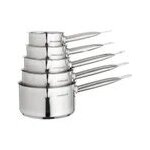 Arthur martin set de de 5 casseroles - acier inoxydable - int�rieur satin� avec graduation - bec verseur ...