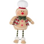 Arti casa d�coration no�l poup�e pain d'epice poupon d�co no�l - gnome de no�l 44cm - beige