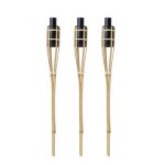Articasa torches de jardin - naturel - lot de 3 - 63 cm