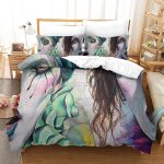 Artwork parure de lit housse de couette en microfibre douce avec sens d'impression d pour enfants, adolescents ...