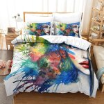 Artwork parure de lit housse de couette en microfibre douce avec sens d'impression d pour enfants, adolescents ...