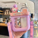 As choose - hc629 - purple - 580ml - bouteille a boire de grande capacit, double bac en plastique, tasse ...