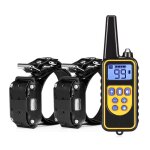 As show - 2 ceinture noire - dispositif anti aboiement electrique ultrasonique pour chien, collier'entra�nemen ...