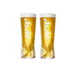 Asahi lot de 2 verres a bi�re, 50 cl, verres a facettes, superbe, officiel et neuf