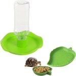 Asfasfq - lot de 2 distributeur d'eau pour reptile, bols abreuvoir tortue, bol d'eau de nourriture pour ...