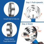 Asfasfq - lot de 2 etrilles en spirale 4 couches - brosse a cheval - 4 anneaux - etrille double face ...